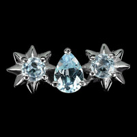 57 And real blue topaz 925 silver ring