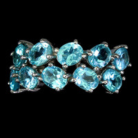 60 As real blue topaz 925 silver ring
