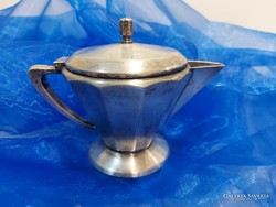 Régi Art Deco formájú ezüstözött alpakka teás,kávés kanna