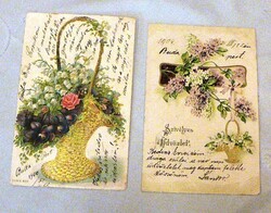 Embossed antique postcard