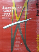 Exhibition in Szentendre - poster from 1999, painting and sculpture