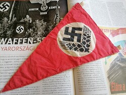 NSDAP náci, horogkeresztes Reichsarbeitsdienst (R.A.D.) Birodalmi Munkaszolgálat jelző zászló