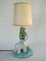 Retro ... iparművészeti kerámia elefánt figurás lámpa