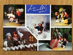 Cute puppet / puppet storytelling Christmas postcard