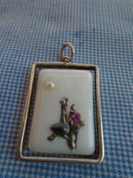 Norwegian handmade pendant, signed, very finely crafted jewelry 2.8 x 2 cm