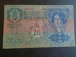 17 69 -Húsz korona  1913 /1919 -es  magyar nosztrifikációval -  temesi bánság