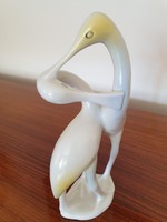 Old retro Ravenhouse porcelain spoon herons sculpture art deco bird couple