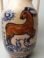 Folk pottery with a deer motif - István Steig 1937