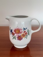 Retro old lowland porcelain small jug with flowers 1 pc