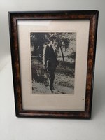 Antique photo - hunter with his rifle