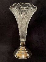 A large goblet with a silver base