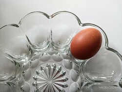 Öntött üveg tojás tál 25cm