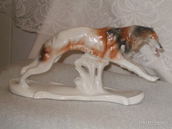 Large porcelain rare Russian Greyhound dog