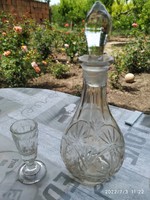 Beautiful engraved glass + glass for sale!