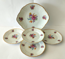 Beautiful baroque bernadotte porcelain cake set for 4 people