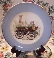 Vintage car, old mobile viable porcelain plate 2. (L2680)