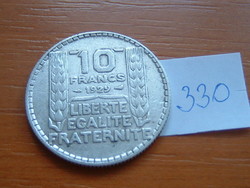 FRANCIA 10 FRANK 1929 Ezüst, 680/1000 Silver, 10 gr. 330