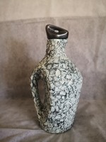 Károly Király ceramic, rare ram-shaped stoppered jug