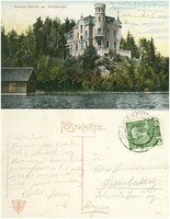 Old postcard - schloss bercht am wörthersee 1910