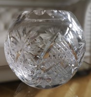 Ólomkristály metszett gömb váza