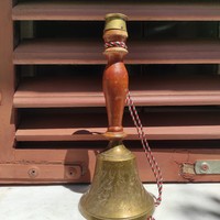 Beautiful ornate copper doorbell, doorbell, bell, hotel doorbell! Also video, with sound