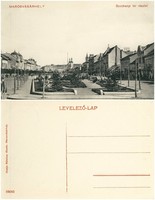 Old postcard - detail of Marosvásárhely Széchenyi Square