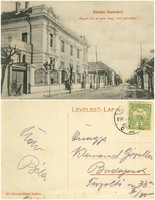 Régi képeslap - Szolnok Magyar utca 1910