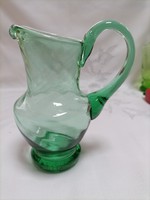 Green glass small jug