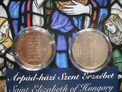 Saint Elizabeth of Árpád-házi non-ferrous metal, 2000 HUF commemorative coin.