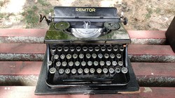Antik Vintage REMTOR  hordozható táska írógép az 1930-as évekből
