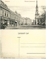 Old postcard - loconcz kubinyi square