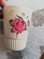 Antik szoknyás rózsás pohár