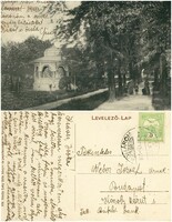 Old postcard - Komárom promenade 1911