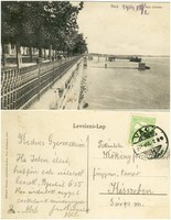 Régi képeslap - Vác hajó állomás 1914