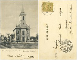 Old postcard - diósd ruin. Cat. Church 1904