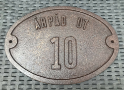 Cast iron plate - house number plate