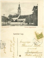 Old postcard - Nagycsécsény ruin. Cat. Church
