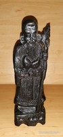 Carved wooden confucius figure 19 cm