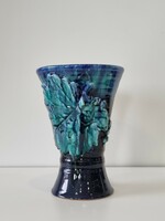 Artistic ceramic vase by Zsuzsa Morvay