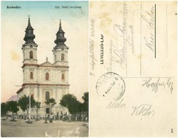 Régi képeslap - Szabadka Szt. Teréz templom 1904