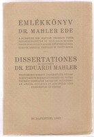 Wertheimer,: Emlékkönyv Dr. Mahler Ede  1937