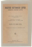 Degen Árpád: Magyar Botanikai Lapok  1930