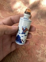 Chinese hand painted porcelain snuff bottle china japan asia east asian