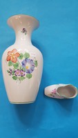 Herend vase and small shoes with tertia pattern