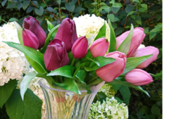 Élethű gumi tulipán dekoráció