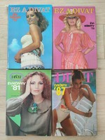 Retro "Ez a divat" évkönyvek 1977 - 1979 - 1981 - 1987