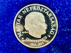 313T. From HUF 1! 21.6 carat gold (4.2 g) Ignac Semmelweis 50 HUF commemorative coin!