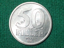 50 Fillér 1977 ! Nem Volt Forgalomban ! Verdefényes !
