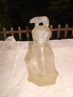 Jelzett-maratott  fátyolüveg jéghegy tetején jegesmedve figura díszitéssel palack