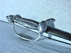 Dazzling antique silver hilted spade dagger, France, ca. 1750!!!